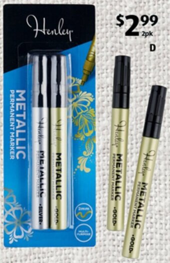 ALDI Metallic Marker 2pk offer