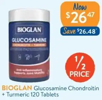 Bioglan Glucosamine Chondroitin + Turmeric 120 Tablets