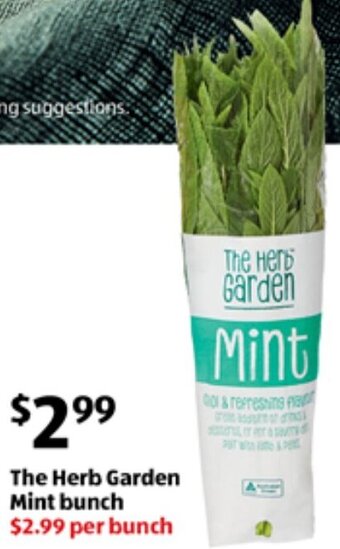 ALDI The Herb Garden Mint Bunch offer