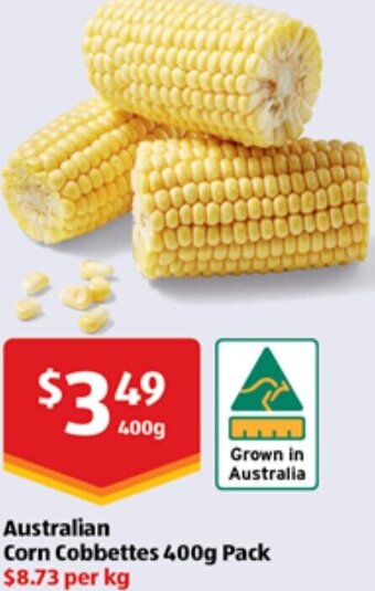 ALDI Australian Corn Cobbettes 400g offer