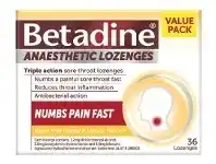 Good Price Pharmacy Betadine Anaesthetic Honey & Lemon 36 Lozenges offer