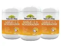 Direct Chemist Outlet Nature's Way Garlic + C & Horseradish 200 Tablets offer