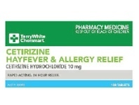 Terry White TerryWhite Chemmart Cetirizine Hayfever & Allergy Relief 100 Tablets offer