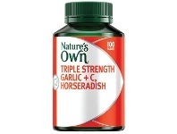 Terry White Nature's Own Triple Strength Garlic + C Horseradish 100 Tablets offer
