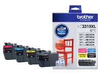Officeworks Brother LC3319XL Black and Colour Four Ink Value Pack offer