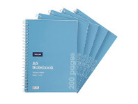 Officeworks J.Burrows 5 Pack A5 200 Page Spiral Notebooks offer