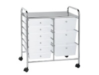 Officeworks J.Burrows 9 Drawer Chrome Trolley offer