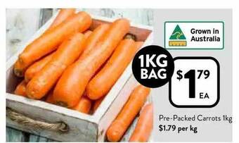 Foodworks Pre-packed carrots 1kg offer