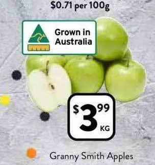 Foodworks Granny smith apples offer
