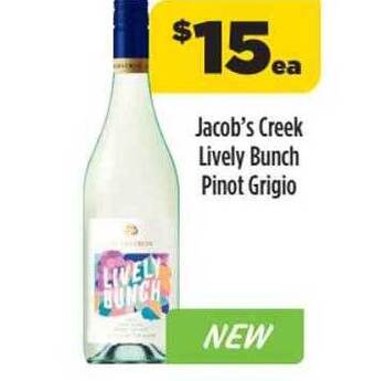 Liquorland Jacob's creek lively bunch pinot grigio offer