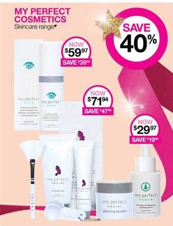 Priceline My perfect cosmetics skincare range offer