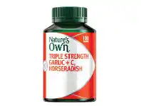 Star Discount Chemist Nature's Own Triple Strength Garlic + C, Horseradish 100 Tablets offer