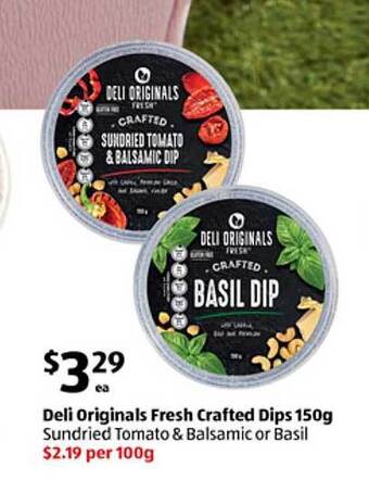 ALDI Deli originals fresh crafted dips offer
