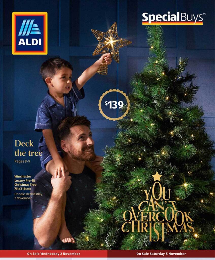 Winchester luxury prelit christmas tree offer at ALDI