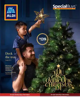 ALDI Winchester luxury pre-lit christmas tree offer