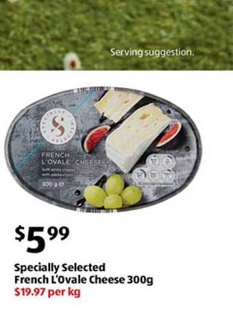 ALDI Specially selected french l'ovale cheese offer