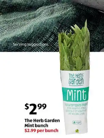 ALDI The herb garden mint bunch offer