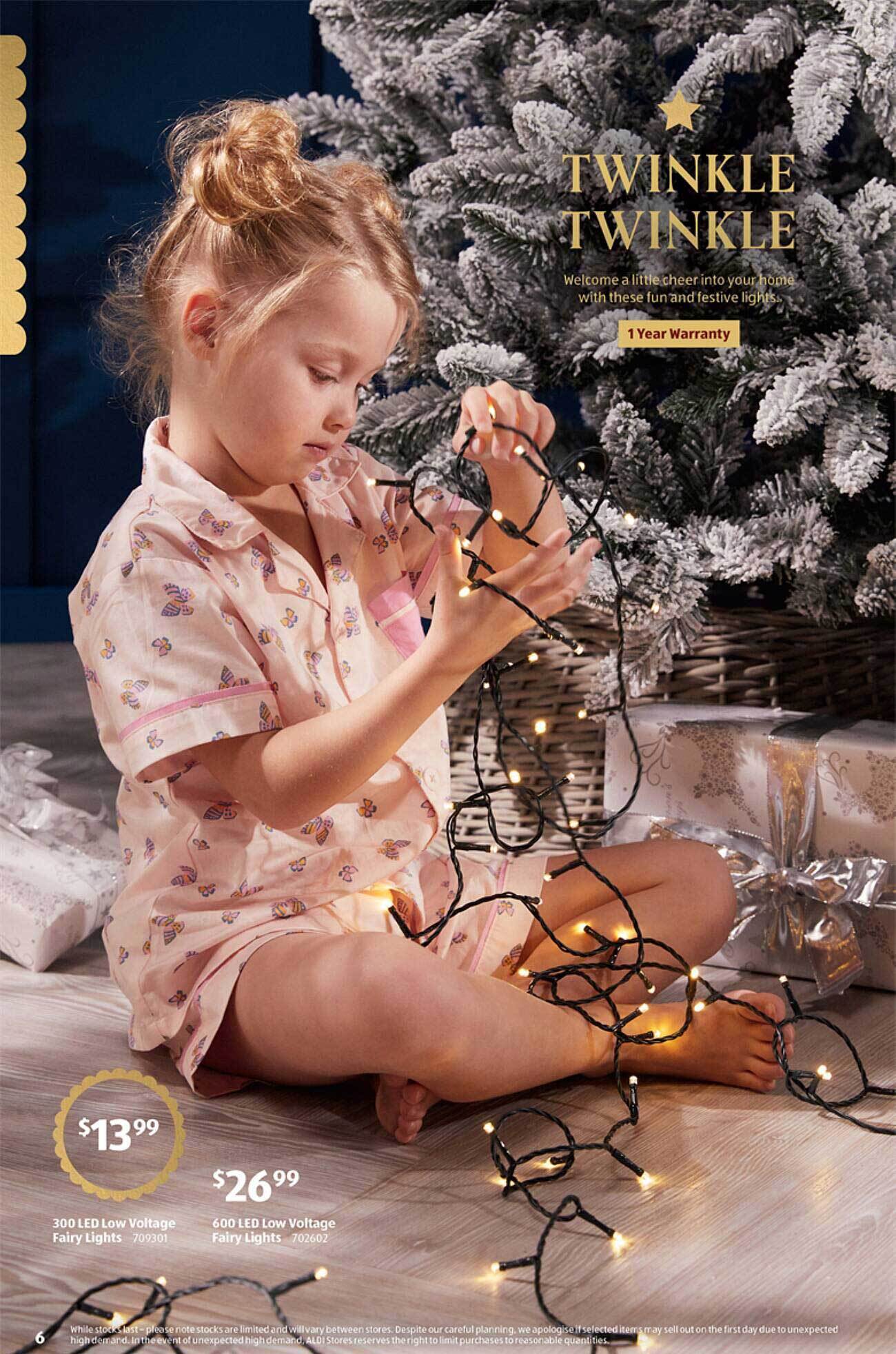 300 led low voltage fairy lights or 600 offer at ALDI