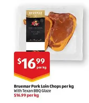 ALDI Bruemar pork loin chops offer