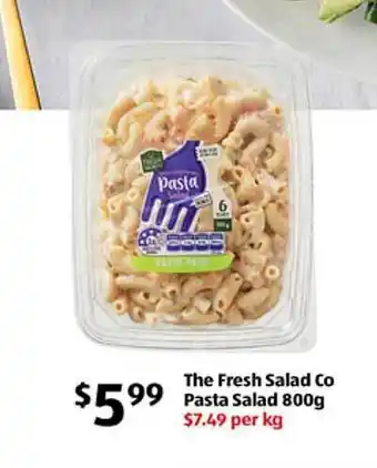 ALDI The fresh salad co pasta salad offer