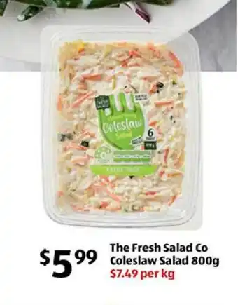 ALDI The fresh salad co coleslaw salad offer