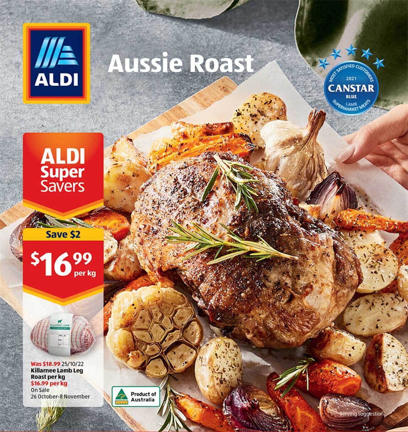 Killarnee lamb leg roast offer at ALDI