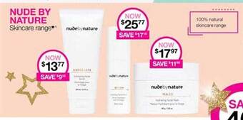 Priceline Nude by nature skincare range offer