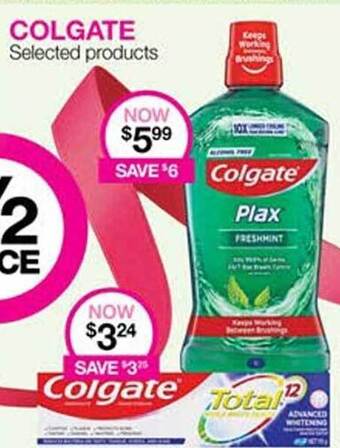 Priceline Colgate selected products offer
