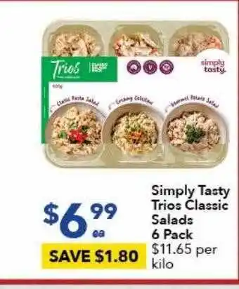 Ritchies Simply tasty trios classic salads 6 pack offer