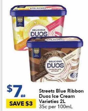 Ritchies Streets blue ribbon duos ice cream 2l offer
