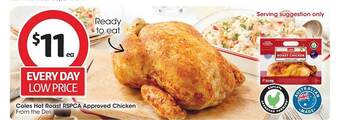 Coles Coles hot roast rspca approved chicken offer