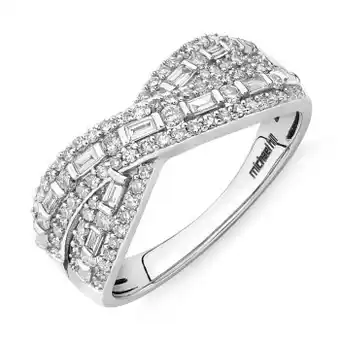 Michael Hill Ring with 0.50 carat tw of diamonds in 10kt white gold offer