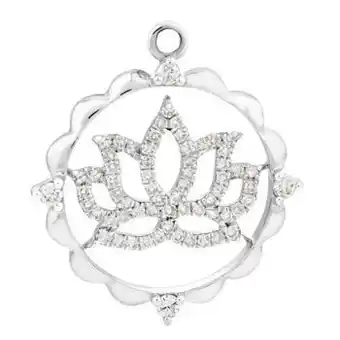 Michael Hill Lotus motif pendant with 0.15 carat tw of diamonds in sterling silver offer