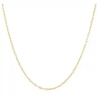 Michael Hill 45cm (18”) 2mm-2.5mm width hollow paperclip chain in 10kt yellow gold offer