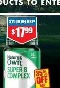 Chemist Warehouse Nature's own super b complex offer