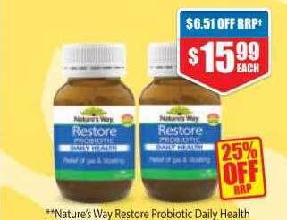 Chemist Warehouse Nature's way restore probiotic daily health offer