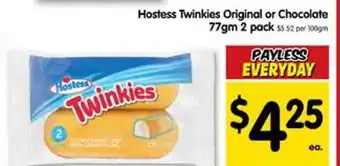 Spar Hostess twinkies original or chocolate 77gm 2 pack offer