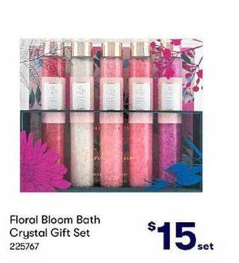BIG W Floral bloom bath crystal gift set offer