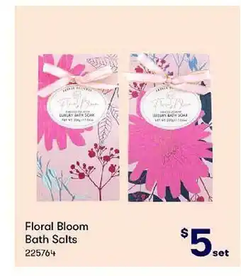 BIG W Floral bloom bath salts offer