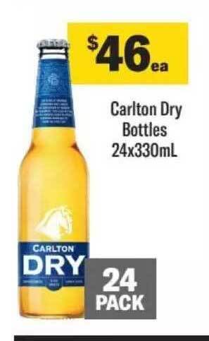 Liquorland Carlton dry bottles 24x330ml offer