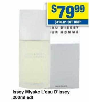 My Chemist Issey miyake l'eau d'issey 200ml edt offer