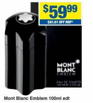 My Chemist Mont blanc emblem 100ml edt offer