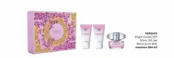 National Pharmacies Verscace bright crystal edt gift set retail price offer