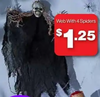 Halloween Spider Web with 4 Spiders