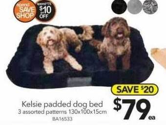 Cheap as Chips Kelsie padded dog bed offer
