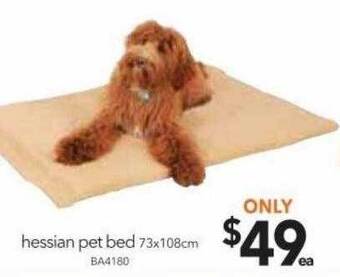 Cheap as Chips Hessian pet bed offer