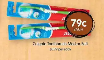 Spudshed Colgate toothbrush med or soft offer