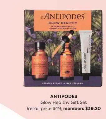 National Pharmacies Antipodes glow healthy gift set retail price offer