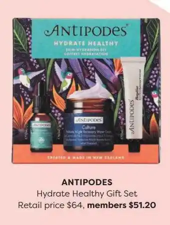 National Pharmacies Antipodes hydrate healthy gift set retail price offer