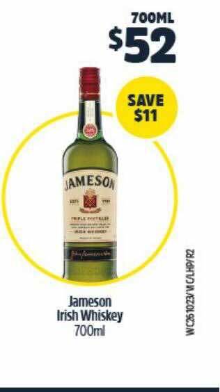 BWS Jameson irish whiskey offer
